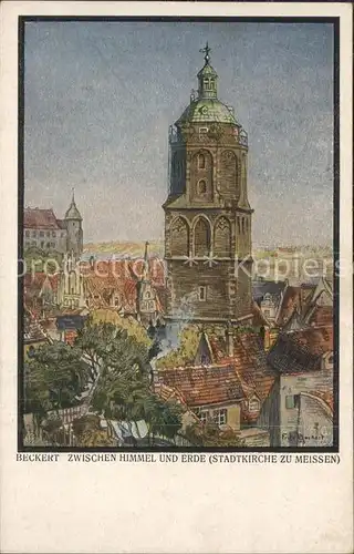 Meissen Elbe Sachsen Stadtkirche Kat. Meissen