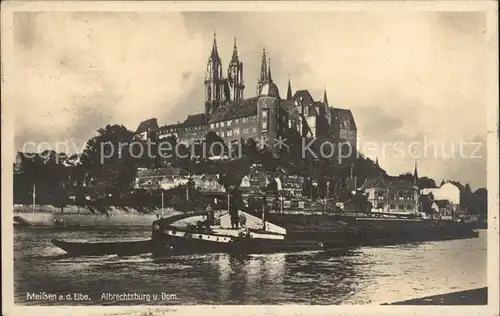 Meissen Elbe Sachsen Albrechtsburg und Dom Kat. Meissen