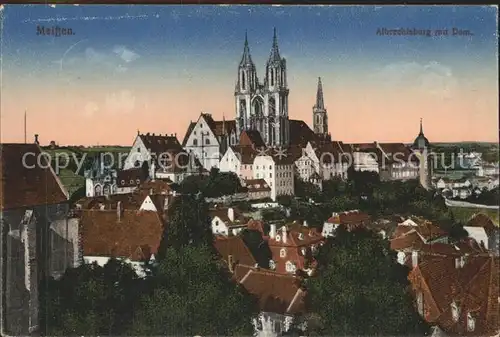 Meissen Elbe Sachsen Albrechtsburg und Dom Kat. Meissen