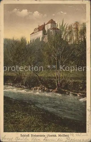 Meissen Elbe Sachsen Schloss Bieberstein Kat. Meissen