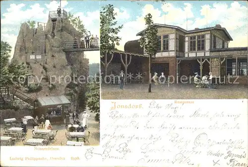 Jonsdorf Nonnenfelsen Aussichtspunkt Kiosk Restaurant Kat. Kurort Jonsdorf