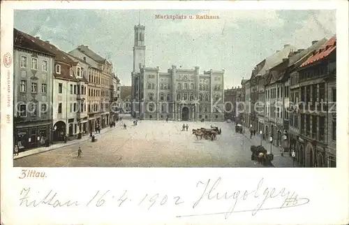 Zittau Marktplatz Rathaus Kat. Zittau