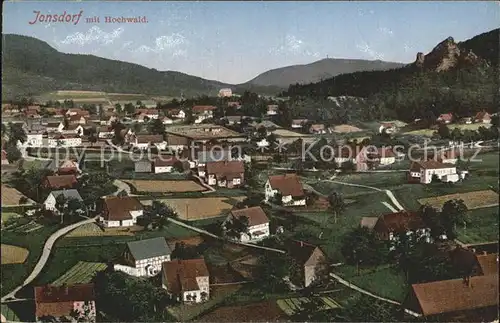 Jonsdorf Panorama mit Hochwald Zittauer Gebirge Kat. Kurort Jonsdorf