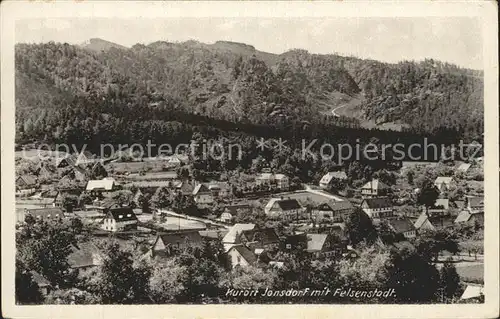 Jonsdorf mit Felsenstadt Zittauer Gebirge Kat. Kurort Jonsdorf