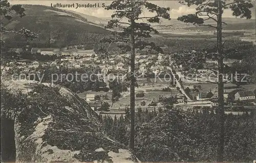 Jonsdorf Panorama Felsen Zittauer Gebirge Kat. Kurort Jonsdorf