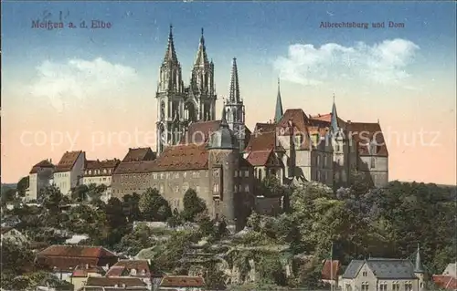 Meissen Elbe Sachsen Albrechtsburg und Dom Kat. Meissen