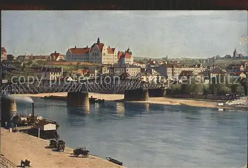 Meissen Elbe Sachsen Ratsweiberg mit Realgymnasium und Weinbergsbuergerschule Kat. Meissen