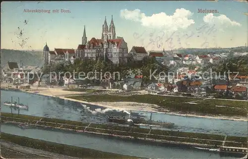 Meissen Elbe Sachsen Albrechtsburg und Dom  Kat. Meissen