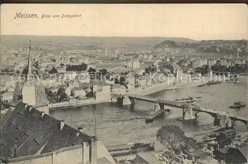 Meissen Elbe Sachsen Blick vom Domgeruest Kat. Meissen