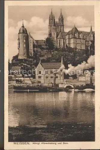 Meissen Elbe Sachsen Koenigliche Albrechtsburg und Dom  Kat. Meissen