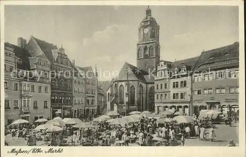 Meissen Elbe Sachsen Markt Kat. Meissen