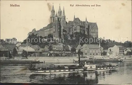 Meissen Elbe Sachsen Albrechtsburg Dom Dampfer Kat. Meissen