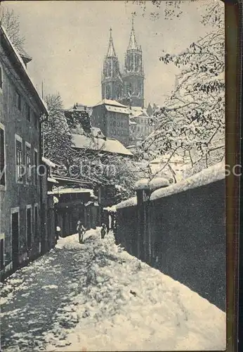 Meissen Elbe Sachsen Blick von der Leinewebergasse Kat. Meissen