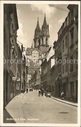 Meissen Elbe Sachsen Burgstrasse Kat. Meissen