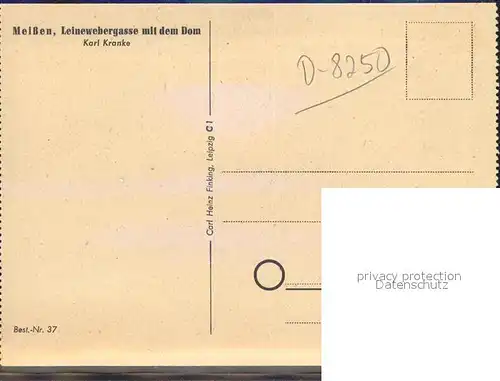 Meissen Elbe Sachsen Leinewebergasse Dom Kat. Meissen