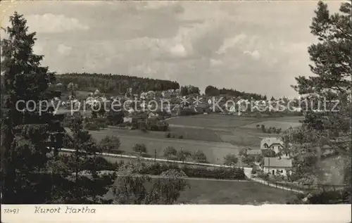 Hartha Tharandt Panorama Kurort Handabzug Kat. Tharandt