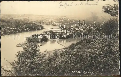 Passau Panorama Dreifluessestadt Kat. Passau