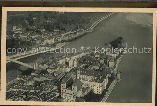 Passau Altstadt Dreifluessestadt Luitpoldbruecke Fliegeraufnahme Nr 203 Kat. Passau