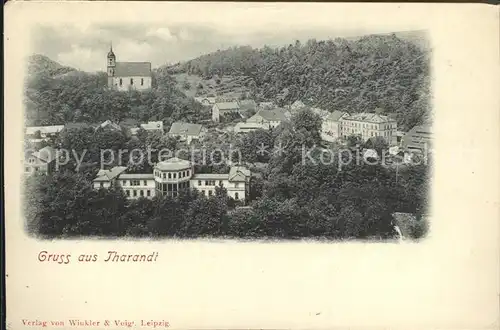 Tharandt Ortsansicht mit Kirche Kat. Tharandt