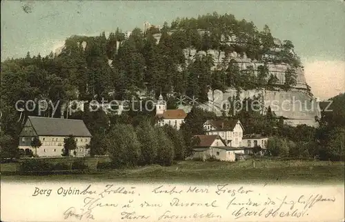 Oybin Teilansicht mit Kirche Berg Oybin Zittauer Gebirge Kat. Kurort Oybin