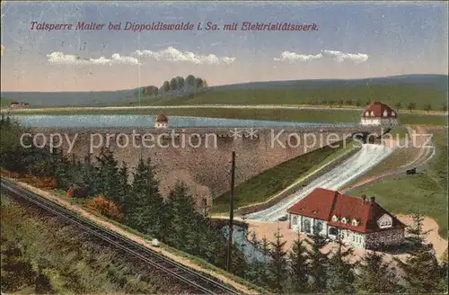 Dippoldiswalde Osterzgebirge Talsperre Malter  Kat. Dippoldiswalde