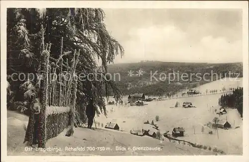 Rehefeld Zaunhaus Grenzbaude Winter Kat. Altenberg