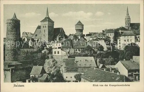 Bautzen Kronprinzenbruecke Ortsansicht Kat. Bautzen