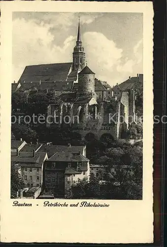 Bautzen Petrikirche Nikolairuine Kat. Bautzen