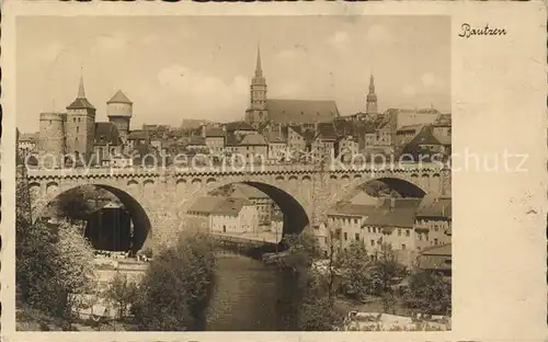 Bautzen Kronprinzenbruecke Alte Wasserkunst Michaeliskirche Petridom Kat. Bautzen