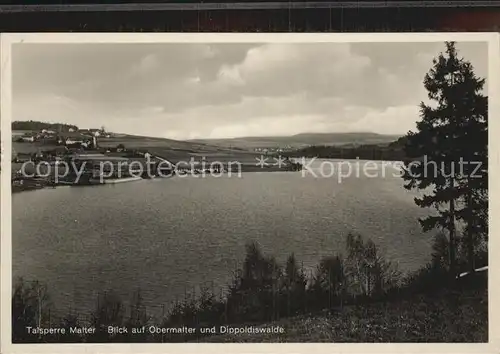 Malter Talsperre Blick Obermalter Dippoldiswalde Kat. Dippoldiswalde