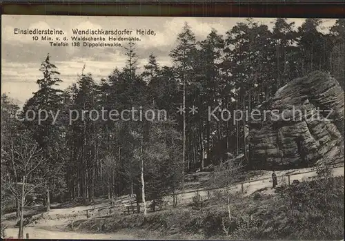 Dippoldiswalde Osterzgebirge Einsiedlersteine Wendischkarsdorfer Heide  Kat. Dippoldiswalde