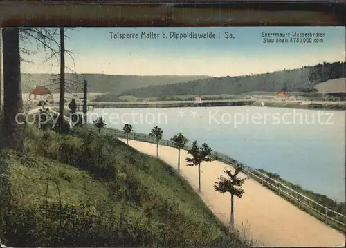 Dippoldiswalde Osterzgebirge Talsperre Malter Sperrmauer Wasserbecken Kat. Dippoldiswalde