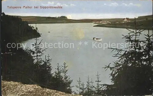 Dippoldiswalde Osterzgebirge Talsperre Malter  Kat. Dippoldiswalde