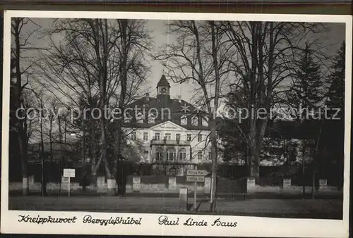 Berggiesshuebel Kneippkurort Paul Linde Haus Kat. Bad Gottleuba Berggiesshuebel