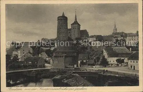 Bautzen Blick von Kronprinzenbruecke Kat. Bautzen