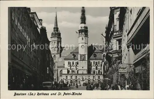 Bautzen Rathaus Sankt Petri Kirche Kat. Bautzen