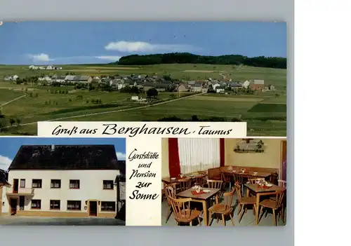 Berghausen Katzenelnbogen Gaststaette-Pension Zr Sonne / Katzenelnbogen /Rhein-Lahn-Kreis LKR