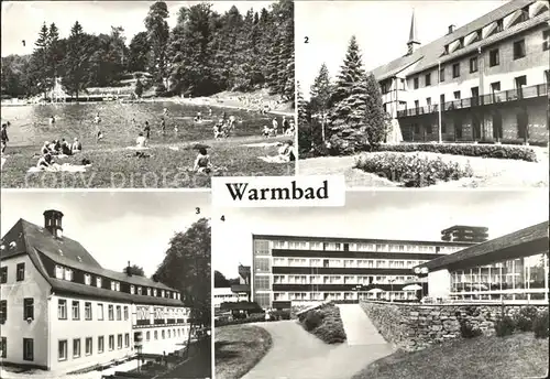 Warmbad Wolkenstein Freibad Bergarbeitersanatorium Pawlow  Haus  Kat. Wolkenstein