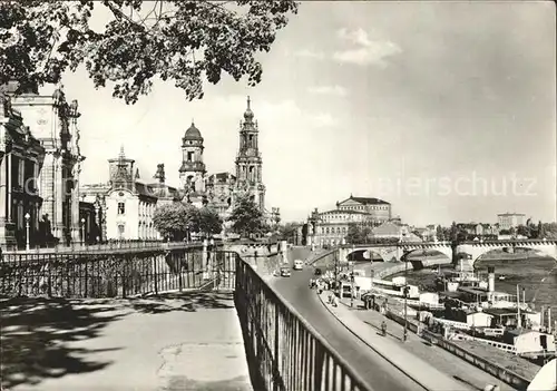 Dresden Bruehl`sche Terrasse Kat. Dresden Elbe