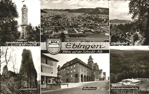 Ebingen Geisskanzel Walderholungsheim Rathaus Leizefelsen  Kat. Albstadt