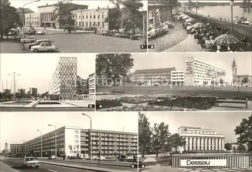 Dessau Rosslau Hauptbahnhof Wilhelm Pieck Strasse August Bebel Strasse  Kat. Dessau Rosslau