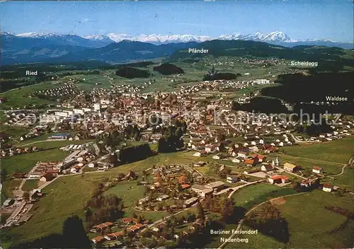 Lindenberg Allgaeu Fliegeraufnahme Pfaender Scheidegg Waldsee  Kat. Lindenberg i.Allgaeu