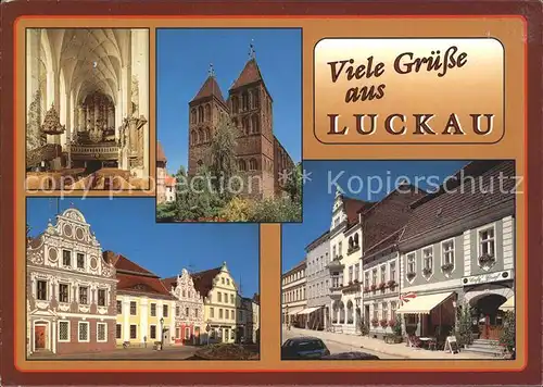 Luckau Niederlausitz Nikolaikirche Markt Hauptstrasse  Kat. Luckau Niederlausitz