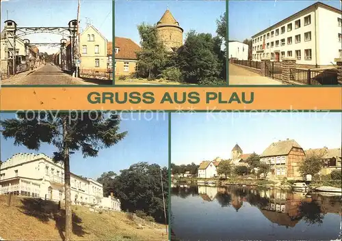 Plau See Grosse Burgstrasse Burgturm Jugendherberge Walter Husemann  / Plau See /Parchim LKR