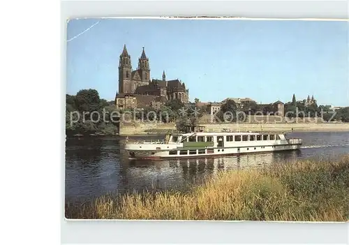 Magdeburg Dom Fahrgastschiff Kat. Magdeburg