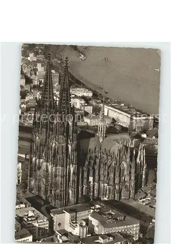 Koeln Rhein Dom Fliegeraufnahme Kat. Koeln