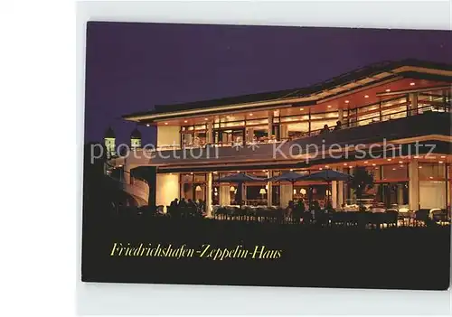 Friedrichshafen Bodensee Zeppelin Haus bei Nacht Kat. Friedrichshafen