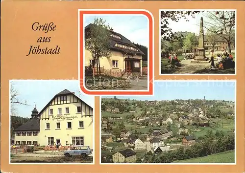 Joehstadt Restaurant Schwarzwassertal Postmeilensaeule Schloesselmuehle Kat. Joehstadt