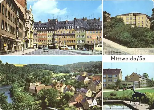 Mittweida Markt Ingenieurschule Neudoerfchen Bahnhofsvorplatz Kat. Mittweida