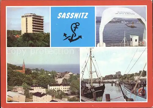 Sassnitz Ostseebad Ruegen Ruegenhotel Mole Fischereihafen Kat. Sassnitz